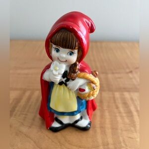 Little Red Riding Hood Bell Porcelain Vintage Keepsake Figurine